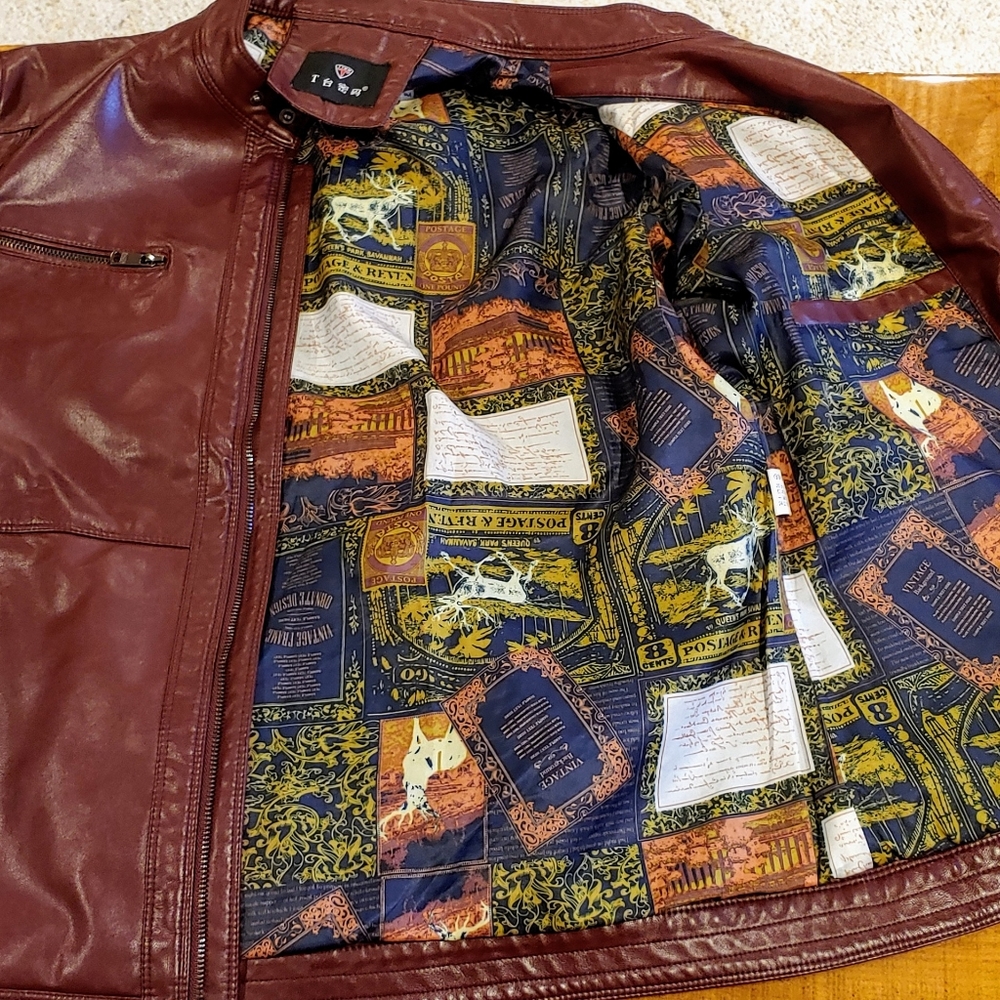 Deep Red Leather Jacket